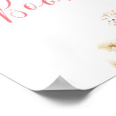 Blush Pink Boho Giraffe Baby shower Gastenboek Poster (Hoek)