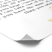 Blush Pink Boho Giraffe Baby shower Zeg niet Baby Poster (Hoek)