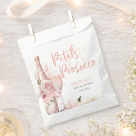 Blush Pink Boho Petals en Prosecco Floral Bedankzakje