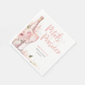 Blush Pink Boho Petals en Prosecco Floral Servet (Hoek)