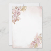 Blush Pink Boho Pumpkin Herfst in Liefde Vrijgezel Kaart (Achterkant)