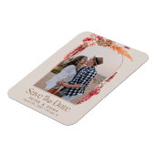 Blush Pink | Boho Save the Date Pampas Grass Photo Magneet (Linkerzijde)