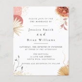Blush Pink Boho Wedding Invitation Flyer (Voorkant)