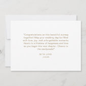 Blush Pink Boho Wildflower Theme Happy Wedding Day Kaart (Achterkant)