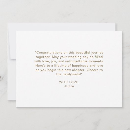 Blush Pink Boho Wildflower Theme Happy Wedding Day Kaart (Achterkant)