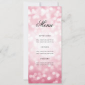 Blush Pink Bokeh 60e Verjaardagsprogramma met Menu Kaart (Achterkant)