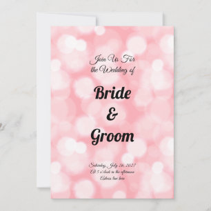 Blush Pink Bokeh Fairy Lights Uitnodiging voor een
