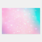 Blush Pink Bokeh Hearts Verjaardag Inpakpapier Vel (Voorkant)