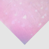 Blush Pink Bokeh Hearts Verjaardag Tissuepapier (Detail)