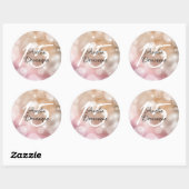 Blush Pink Bokeh Quinceanera Ronde Sticker (Vel)