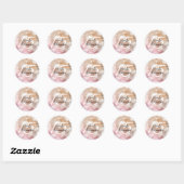 Blush Pink Bokeh Quinceanera Ronde Sticker (Vel)