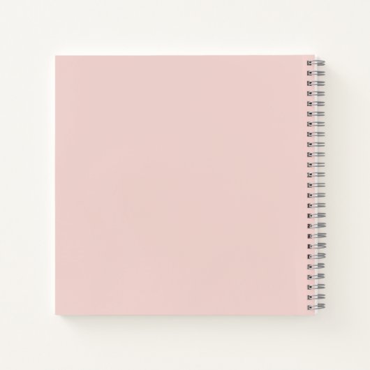 Blush Pink Boss Lady Logo Persoonlijk Notitieboek (Achterkant)