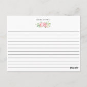 Blush Pink Botanical Recept Kaart (Achterkant)