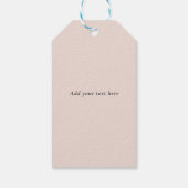 Blush Pink Botanisch Monogram Huwelijk Cadeaulabel (Achterkant)
