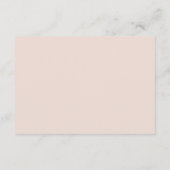 Blush Pink Botanische bruiloft Details Informatiekaartje (Achterkant)