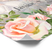 Blush Pink Botanische bruiloft Welkom Foto Poster (Hoek)