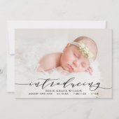 Blush Pink Botanische Foto Aankondiging II (Voorkant)