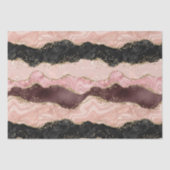 Blush Pink Bourgogne Goud Zwart Glitter Tissuepapier (Voorkant)