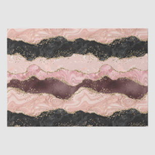 Blush Pink Bourgogne Goud Zwart Glitter Tissuepapier