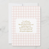 Blush Pink Bow A Little Pumpkin Baby Shower girl Kaart (Achterkant)