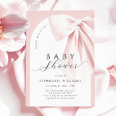 Blush Pink Bow Arch Baby shower Uitnodiging