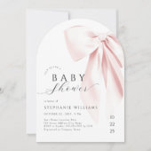 Blush Pink Bow Baby shower Arch Kaart (Voorkant)