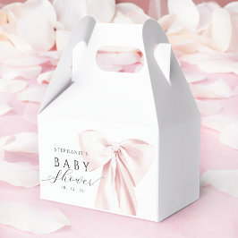 Blush Pink Bow-Baby shower Bedankdoosjes