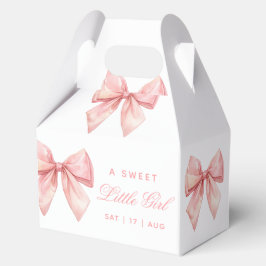 Blush Pink Bow-Baby shower Bedankdoosjes