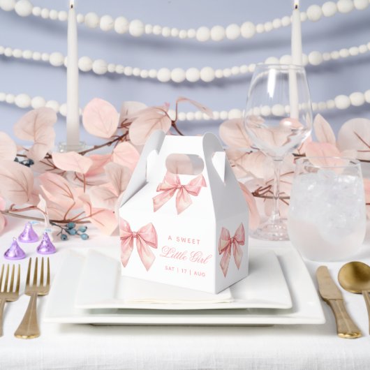 Blush Pink Bow-Baby shower Bedankdoosjes (Huwelijk)