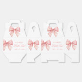 Blush Pink Bow-Baby shower Bedankdoosjes (Ongevouwen)