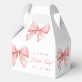 Blush Pink Bow-Baby shower Bedankdoosjes (Achterkant)