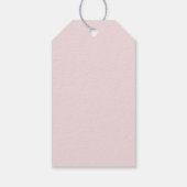 Blush Pink Bow-Baby shower Cadeaulabel (Achterkant)