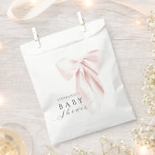 Blush Pink Bow Baby shower Favoriet Tassen Bedankzakje (Geknipt)