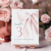 Blush Pink Bow-Baby shower Kaart