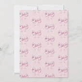 Blush Pink Bow Baby shower Uitnodiging (Achterkant)