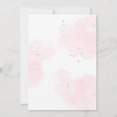 Blush Pink Bow Baby shower Uitnodiging (Achterkant)