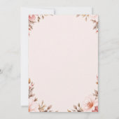 Blush Pink Bow Baby shower Uitnodiging voor Meisje (Achterkant)