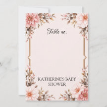 Blush Pink Bow Baby shower Uitnodiging voor Meisje