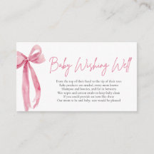 Blush Pink Bow Baby Wishing Well Baby Shower