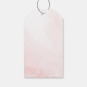 Blush Pink Bow Bedankt Baby Girl Shower Cadeaulabel (Achterkant)