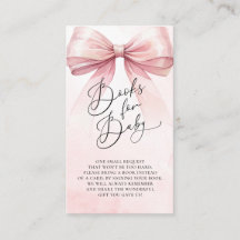 Blush Pink Bow Boeken voor Baby Baby shower
