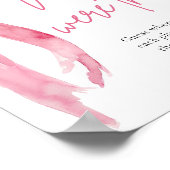 Blush Pink Bow Bridal Waar waren ze Sign Poster (Hoek)