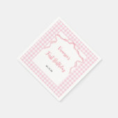 Blush Pink Bow Coquette 1e verjaardag Servet (Hoek)