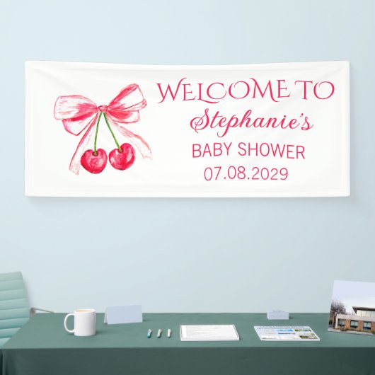 Blush Pink Bow Coquette Baby shower Spandoek (Beurs)