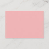 Blush Pink Bow Diaper Raffle Card Informatiekaartje (Achterkant)