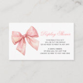 Blush Pink Bow Display Baby shower behuizing Kaart (Voorkant)