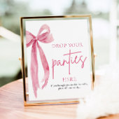 Blush Pink Bow Drop je slipje hier spel teken Poster