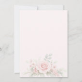 Blush Pink Bow Floral Baptism Table Number Kaart (Achterkant)
