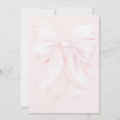 Blush Pink Bow Girls Baptism Elegant Digital Kaart (Achterkant)
