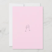 Blush Pink Bow Hand getrokken Business Grand Openi Kaart (Achterkant)